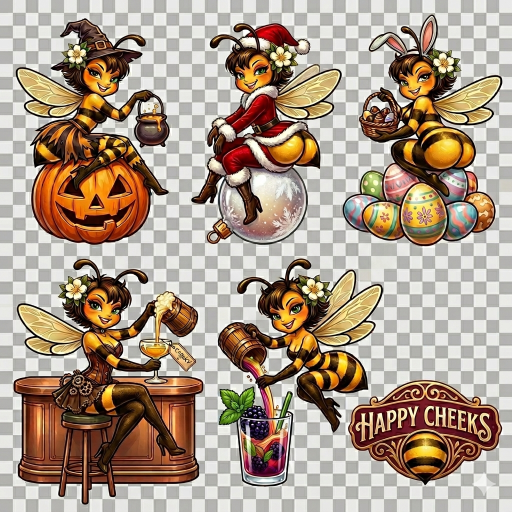 Bee Riding Honey Dipper